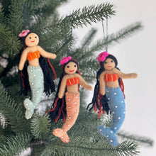 Load image into Gallery viewer, Silk Sea Mermaid Felt Ornament