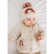 Load image into Gallery viewer, Mauve Rainbow Cardigan Sweater, Baby & Toddler