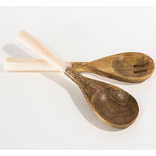 Load image into Gallery viewer, Resin Collection Salad Servers, Cream