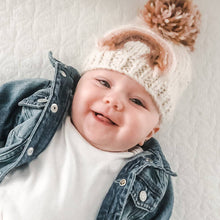 Load image into Gallery viewer, Mauve Rainbow Knit Beanie Hat