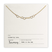 Load image into Gallery viewer, Heart Links Necklace, Silver or Gold