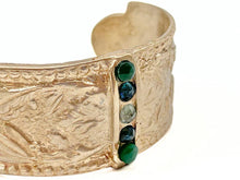 Load image into Gallery viewer, Wide Bronze Cuff With Ombre Stones (2 Styles)
