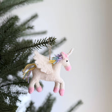 Load image into Gallery viewer, Pastel Unicorn Felt Ornament