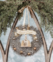 Load image into Gallery viewer, Silent Night Large Tinsel Wreath Ornament