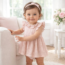 Load image into Gallery viewer, Eyelet Skirted Baby Bodysuit