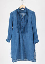 Load image into Gallery viewer, CP Shades Annette Linen Tunic, Indigo (Size S, L)
