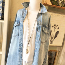 Load image into Gallery viewer, Oversized Denim Shirt Jacket, Light Denim Wash