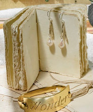 Load image into Gallery viewer, Waxing Poetic Ode To A Pearl Double Drop Silver Earrings