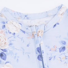 Load image into Gallery viewer, Ashley Rose Floral - 2 Way Ruffle Back Zipper Footie