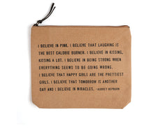 Load image into Gallery viewer, Color Canvas Zip Quote Bag (7 Styles)