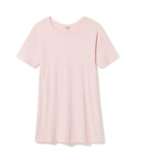 Load image into Gallery viewer, PJ Harlow Reyan Rib Knit Sleep Tee Dress (Blush, Morning Blue)