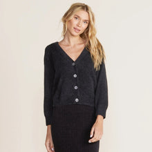 Load image into Gallery viewer, Barefoot Dreams CozyChic Lite Diamond Pointelle Cardigan, Black