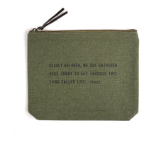 Load image into Gallery viewer, Color Canvas Zip Quote Bag (7 Styles)