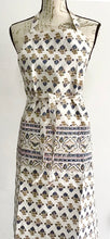 Load image into Gallery viewer, Silvia Blue Block Print Apron