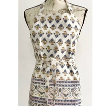 Load image into Gallery viewer, Silvia Blue Block Print Apron
