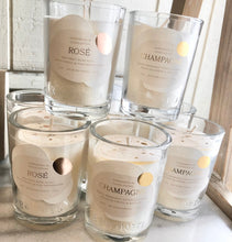 Load image into Gallery viewer, Rewined Sparkling Collection Rose Wine Candle, 6 oz