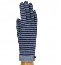 Load image into Gallery viewer, Wool + Angora Striped Knit Gloves (6 Patterns)