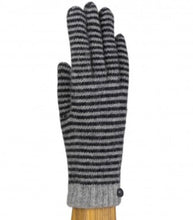 Load image into Gallery viewer, Wool + Angora Striped Knit Gloves (6 Patterns)