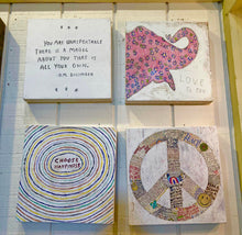 Load image into Gallery viewer, "Choose Peace" Art on Wood (12x12), White
