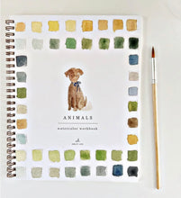 Load image into Gallery viewer, Animals Watercolor Workbook