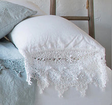 Load image into Gallery viewer, IN STOCK Bella Notte Linens Frida Pillowcase, White