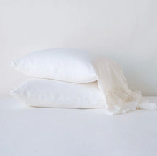 Load image into Gallery viewer, IN STOCK Bella Notte Linens Linen Whisper Pillowcase, Standard (White, Parchment)
