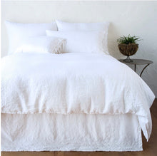 Load image into Gallery viewer, IN STOCK Bella Notte Linens Ines Duvet Cover (White, Queen)