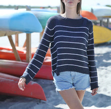 Load image into Gallery viewer, Wooden Ships Knits Valerie Striped Cotton Sweater (2 Colors)