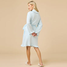 Load image into Gallery viewer, Short Ruffle Chenille Robe, Light Blue