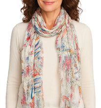 Load image into Gallery viewer, Ivory Pop Sketch Scarf