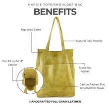 Load image into Gallery viewer, Margie Leather Tote/Laptop Bag (3 Colors)