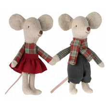 Load image into Gallery viewer, Maileg Winter Mice Twins, Little Brother + Sister
