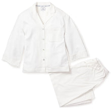Load image into Gallery viewer, Olivia Wide Leg Pima Pajama Set, White