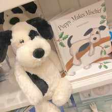 Load image into Gallery viewer, Jellycat Bashful Black and Cream Puppy, Medium