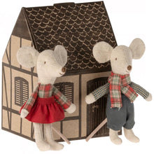 Load image into Gallery viewer, Maileg Winter Mice Twins, Little Brother + Sister

