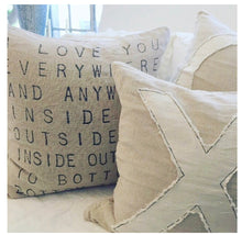 Load image into Gallery viewer, Stonewashed Linen &quot;O&quot; Pillow
