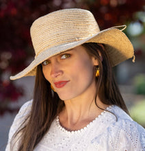 Load image into Gallery viewer, Bolero 3" Brim Crochet Straw Sun Hat (2 Colors)