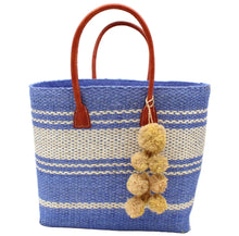 Load image into Gallery viewer, Cabrillo Large Sisal Basket Tote (Denim, Cappuccino)