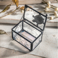 Load image into Gallery viewer, Sea Turtle Textured Glass Trinket Box