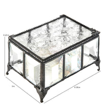 Load image into Gallery viewer, Clear Crystal Glass Artisan Jewelry Box