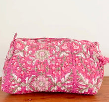 Load image into Gallery viewer, Block Print Large Cosmetic Pouch (6 Styles)