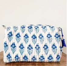 Load image into Gallery viewer, Block Print Large Cosmetic Pouch (6 Styles)