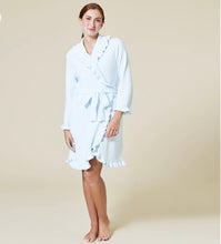 Load image into Gallery viewer, Short Ruffle Chenille Robe, Light Blue