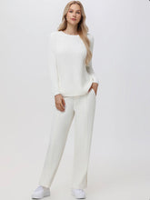 Load image into Gallery viewer, Emma Crewneck Shaker Sweater, Chalk