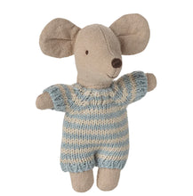 Load image into Gallery viewer, Maileg Baby Mouse in Carry Cot, Blue