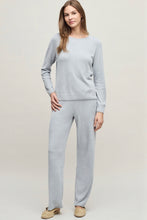 Load image into Gallery viewer, Barefoot Dreams CozyChic Lite Jersey Roll Pullover & Wide Leg Pant Set, Frost