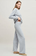 Load image into Gallery viewer, Barefoot Dreams CozyChic Lite Jersey Roll Pullover & Wide Leg Pant Set, Frost