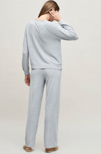 Load image into Gallery viewer, Barefoot Dreams CozyChic Lite Jersey Roll Pullover & Wide Leg Pant Set, Frost