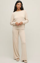Load image into Gallery viewer, Barefoot Dreams CozyChic Lite Jersey Roll Pullover & Wide Leg Pant Set, Stone