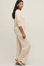 Load image into Gallery viewer, Barefoot Dreams CozyChic Lite Jersey Roll Pullover & Wide Leg Pant Set, Stone